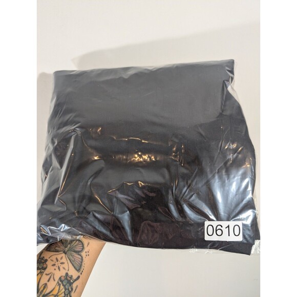 Club Monaco Womens Black Linen Blend Wide Leg Pants Sz 8 Lagenlook Mature Classy - Picture 9 of 9